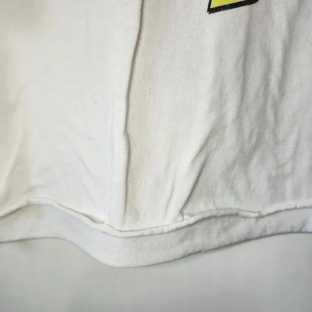 VTG California 96 Custom Motors Tee White Cropped 90's Y2K Large - Picture 4 of 8